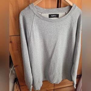 Purple Brand Men's Grey Cotton Crew Neck Sweatshirt Size Medium